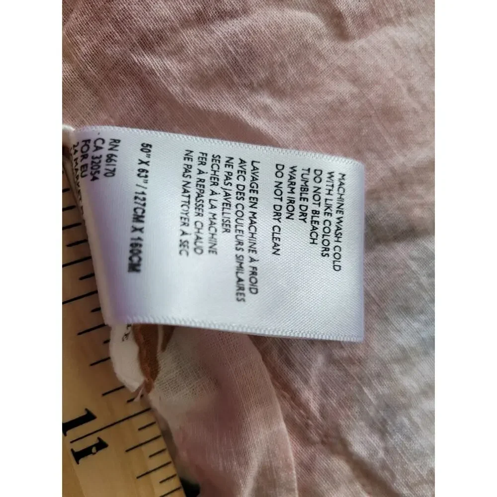 Anthropologie Floral Cotton Light Filtering Rod Pocket Curtain Panel 50x63 Pair